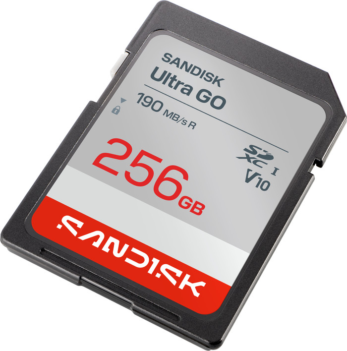 SANDISK Ultra GO SDXC 256GB 190MB/s bovenkant