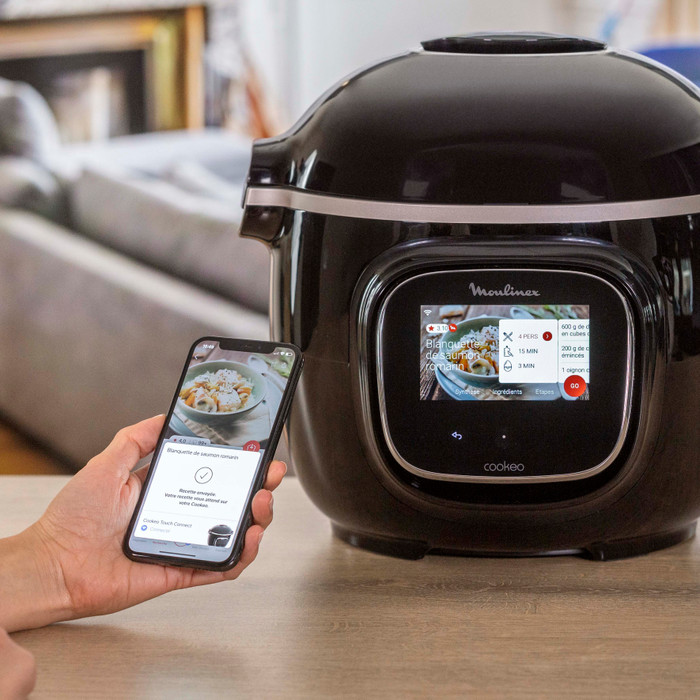 Moulinex Cookeo Touch Wifi CE902800 Zwart product in gebruik