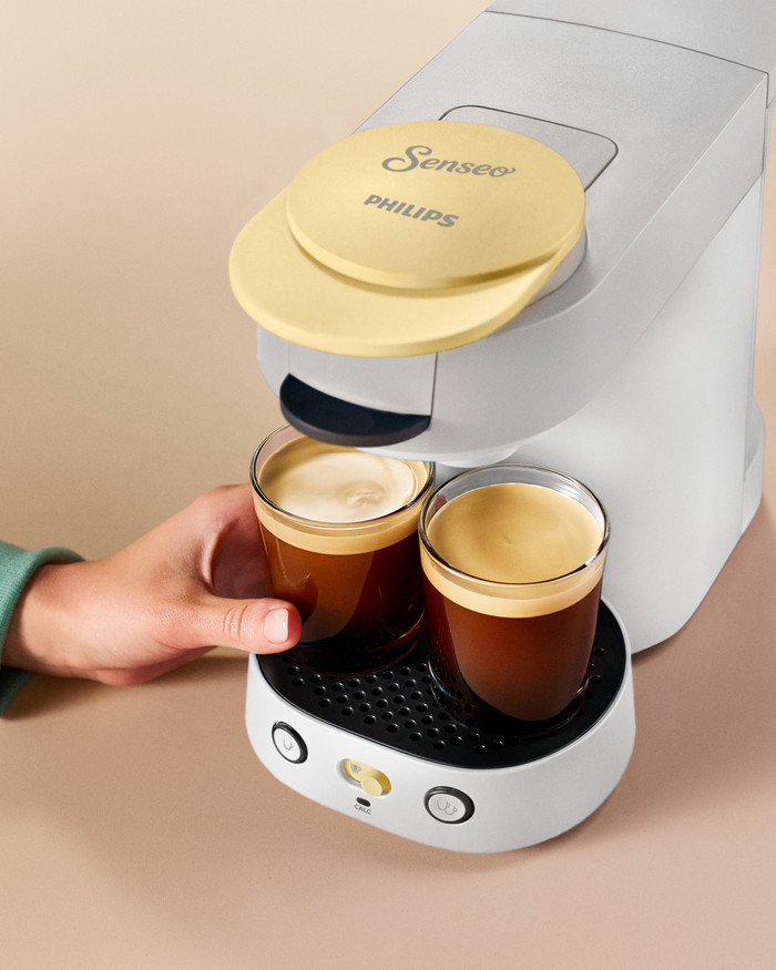 Philips koffiepadmachine Senseo Vibe CSA225/50 product in gebruik
