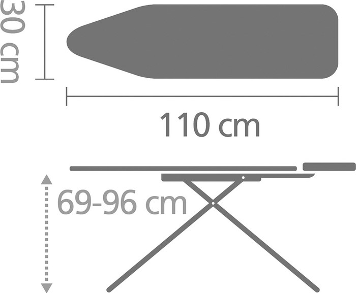 Brabantia Strijkplank A 110 x 30 cm Denim Black null