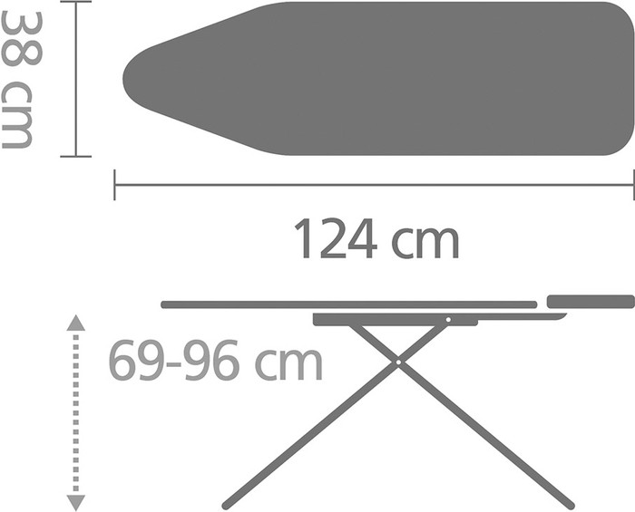 Brabantia Strijkplank B 124 x 38 cm Denim Blue null