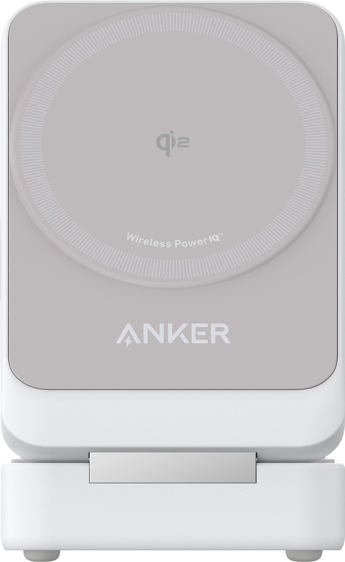 Anker Prime 3-in-1 MagGo Vouwbare Draadloze Oplader 15W Wit voorkant