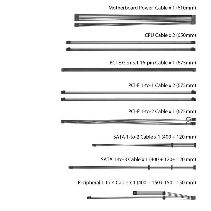 ASUS TUF Gaming 1000W Gold accessoire