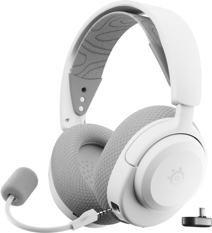 SteelSeries Arctis Nova 3 PC Draadloze Gaming Headset Wit samengesteld product