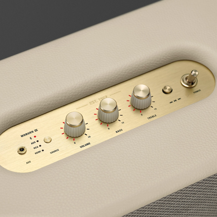 Marshall Woburn III speaker BT cream detail
