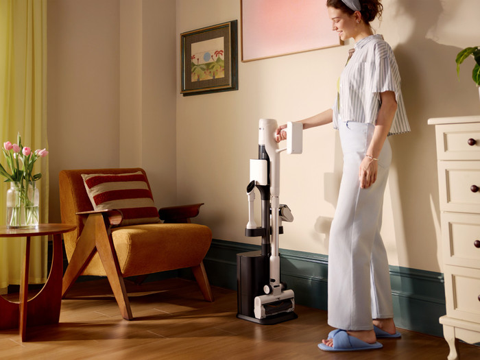 Roborock H60 Hub product in gebruik