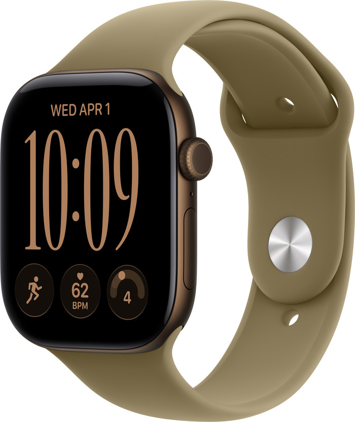 Apple Watch Series 12 Cellular 46mm Donkerbrons Sportband M/L Main Image