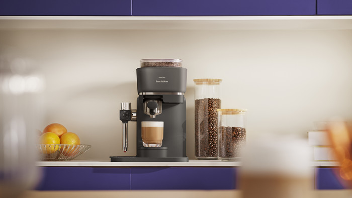 Philips Baristina Latte BAR400/60 Zwart product in gebruik