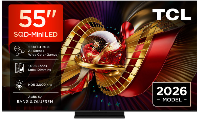 TCL SQD Mini-led 55" C89L (2026) voorkant