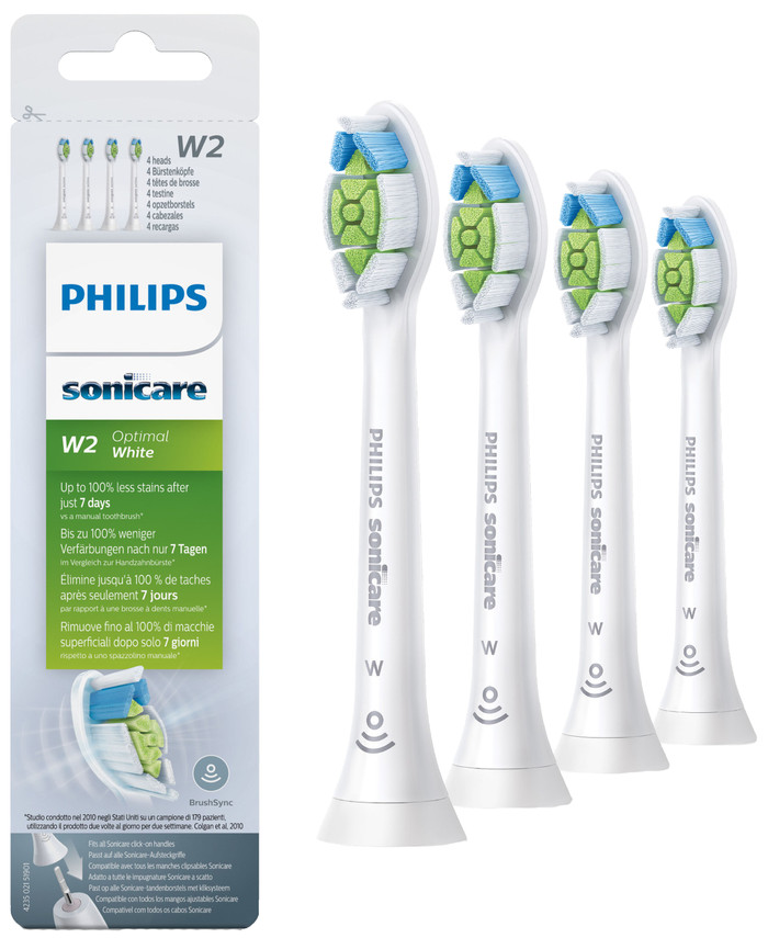 Philips Sonicare Optimal White Standaard HX6064/10 (4 stuks) voorkant
