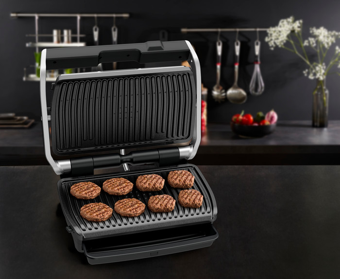 Tefal OptiGrill Elite XL GC760D product in gebruik