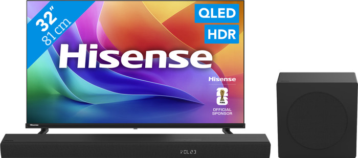 Hisense QLED 32" A59S (2026) + Hisense HS3100 Main Image