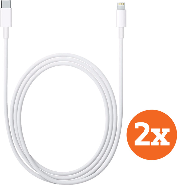 Apple Usb C naar Lightning Kabel 1m Kunststof Wit Duopack Main Image