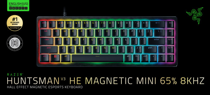 Razer Huntsman V3 HE Gaming Toetsenbord Qwerty verpakking