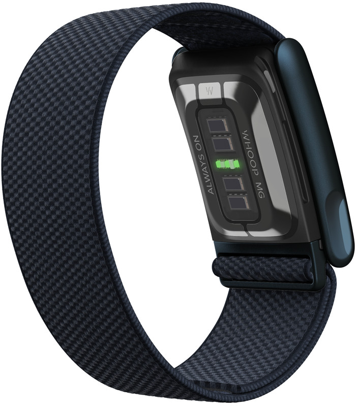 WHOOP MG SuperKnit Band Donkerblauw product in gebruik