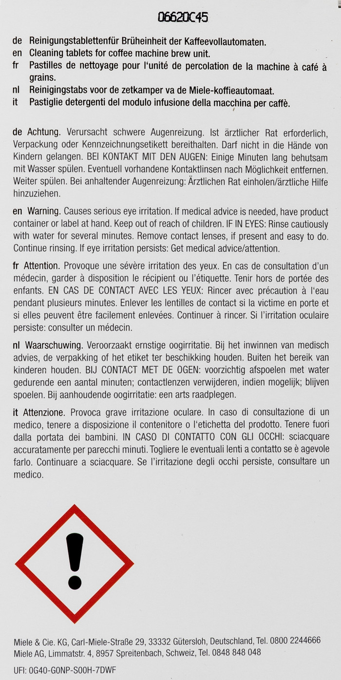 Miele Reinigingstabletten 10 stuks null