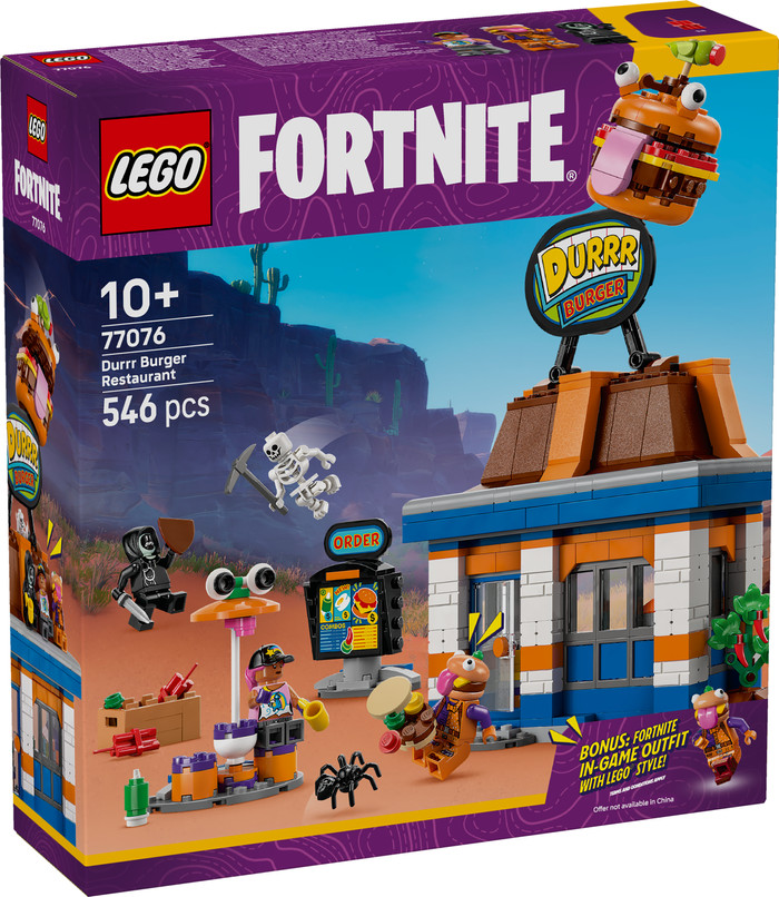 LEGO Fortnite Durrr Burger Restaurant 77076 packaging