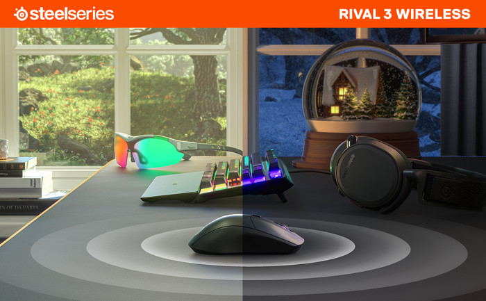 SteelSeries Rival 3 Wireless Gaming Mouse null