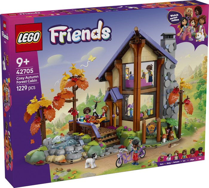 LEGO Friends Cozy Fall Forest Cabin 42705 packaging