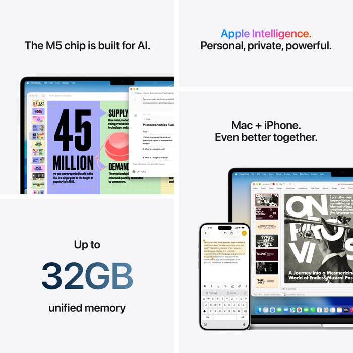 Apple MacBook Air 15 inch (2026) M5 (10 CPU / 10 GPU) 16GB/1TB Sterrenlicht QWERTY visual leverancier