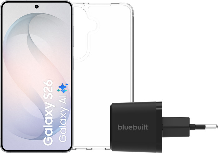 Samsung Galaxy S26 256GB White 5G + Basic Accessory Pack Main Image