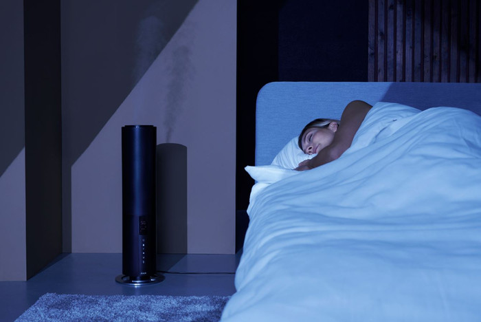 Duux Beam 2 Smart Ultrasone Luchtbevochtiger Zwart product in gebruik