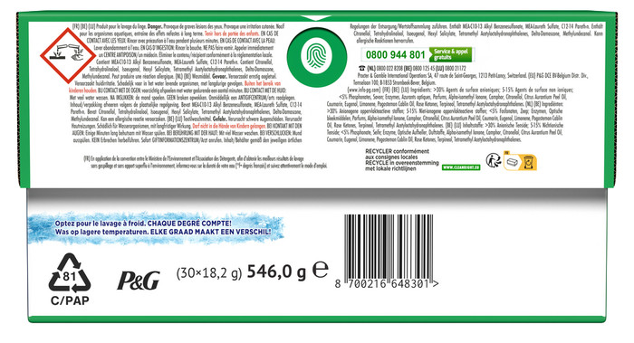 Ariel 3in1 Pods Original - 30 stuks achterkant