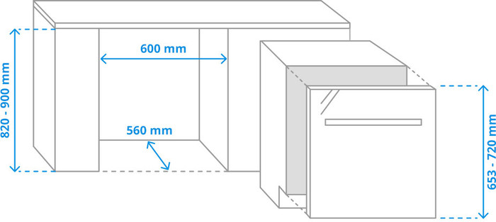 Whirlpool WIC 3C33 PE / Encastrable / Entièrement intégré / Hauteur de niche 82 - 90 cm null