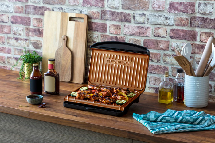 George Foreman Fit Grill Medium Cuivre produit à l'usage