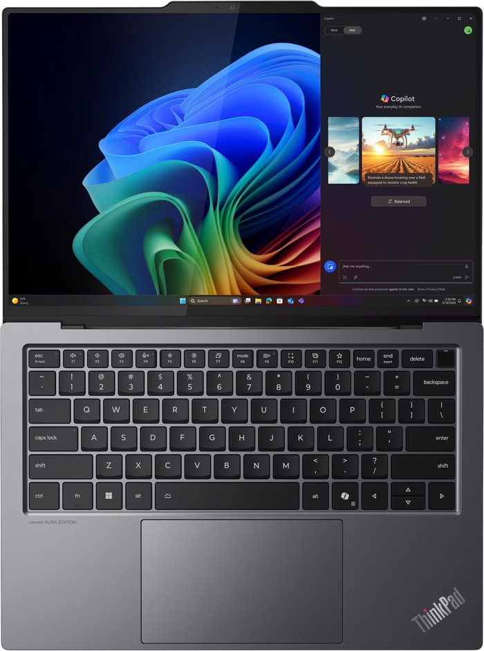 Lenovo ThinkPad X9-14 Gen 1 (Intel) Copilot+ PC - 21QA008YMH OLED QWERTY bovenkant