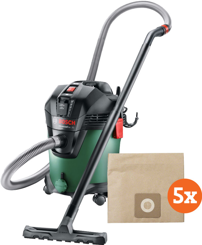 Bosch AdvancedVac 20 + Bosch Filterzakken voor AdvancedVac 20 (5x) Main Image