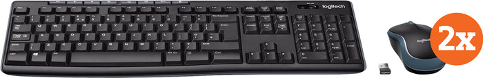 Logitech MK270 Draadloos Toetsenbord en Muis QWERTY 2-Pack Main Image