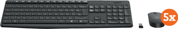 Logitech MK235 Draadloze Toetsenbord en Muis QWERTY 5-Pack Main Image