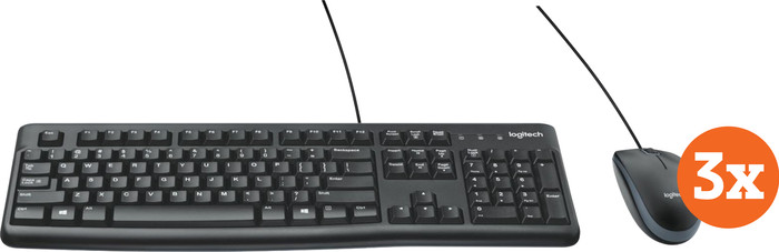 Logitech MK120 Toetsenbord en Muis QWERTY 3-Pack Main Image