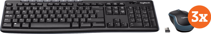 Logitech MK270 Wireless Keyboard and Mouse AZERTY 3-Pack Main Image