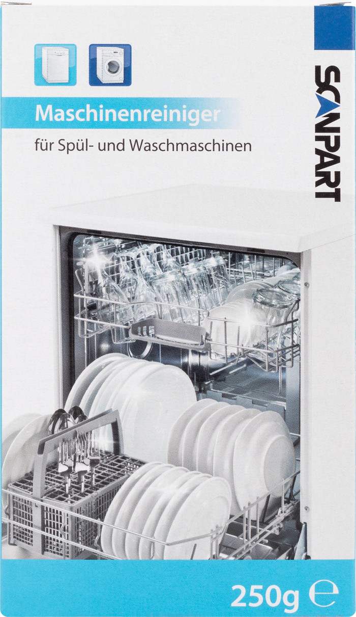 Scanpart Dishwasher and Washing Machine Cleaner packaging