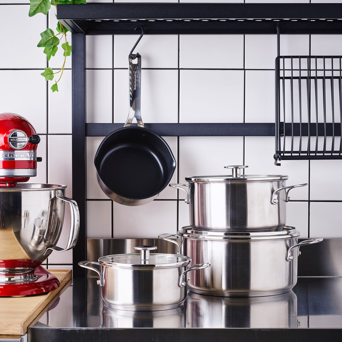KitchenAid rvs Pannenset 4-delig null