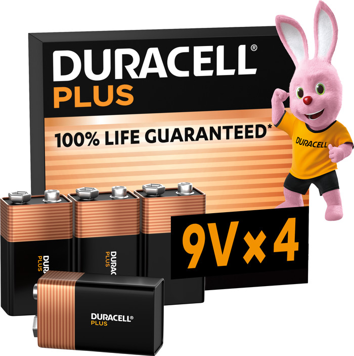 Duracell Plus 9V batterijen 4 stuks Main Image
