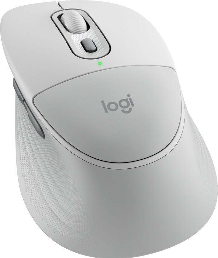 Logitech Signature Comfort Plus M850 L Draadloze Muis Off-White achterkant