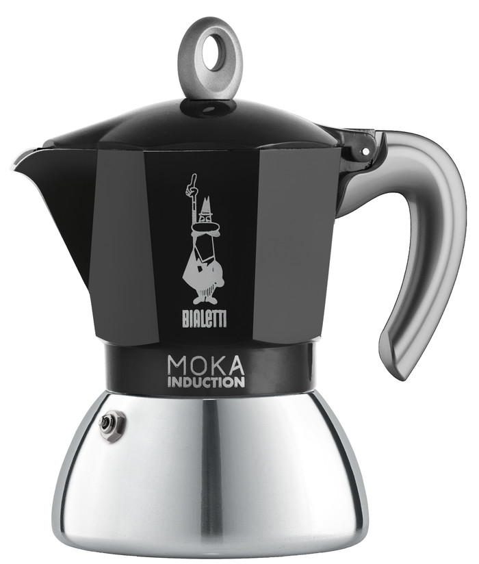 Bialetti New Moka Induction Zwart 4 kopjes voorkant