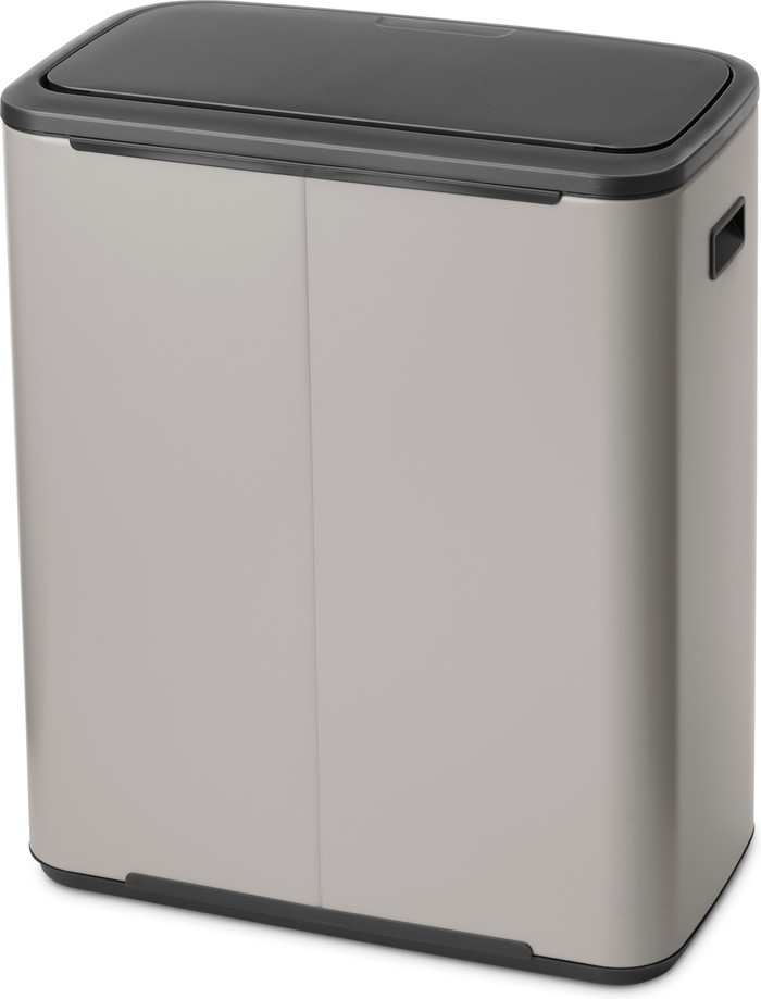 Brabantia Bo Touch Bin 60 Liter Soft Grey achterkant