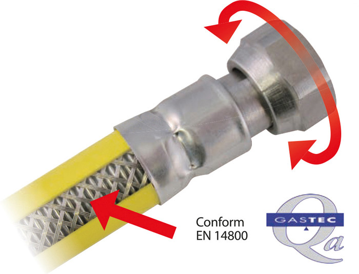 Scanpart Gasslang RVS Flex 125 cm null