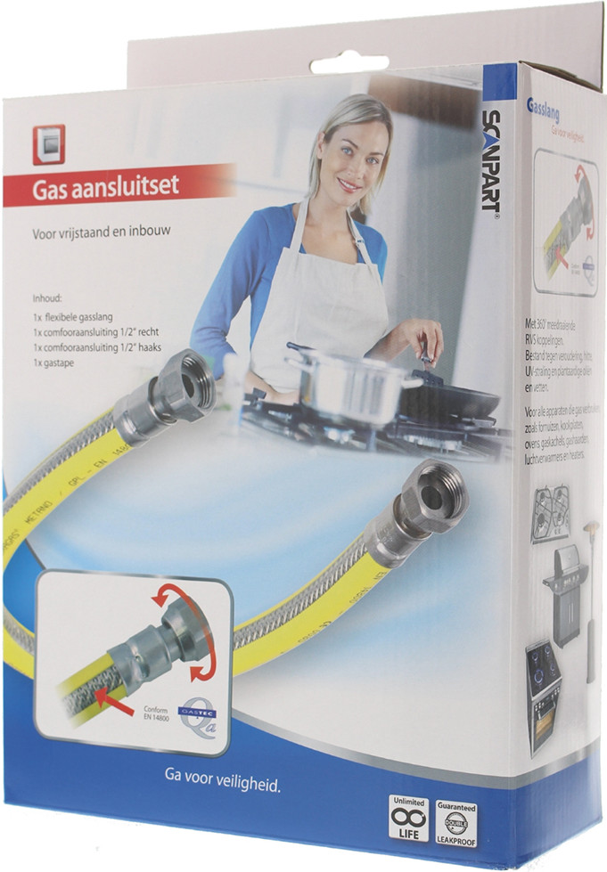 Scanpart Gasslang RVS Flex 125 cm verpakking