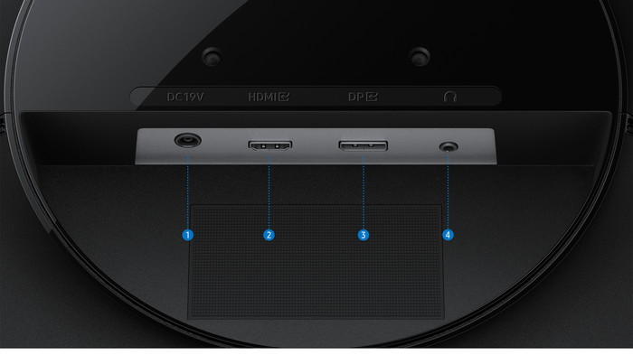 Samsung S55GH LS34H550GAUXEN Curved detail