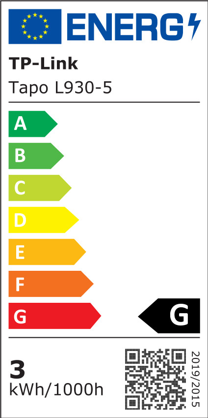 TP-Link Tapo L930-5 Light Strip 5m energy label
