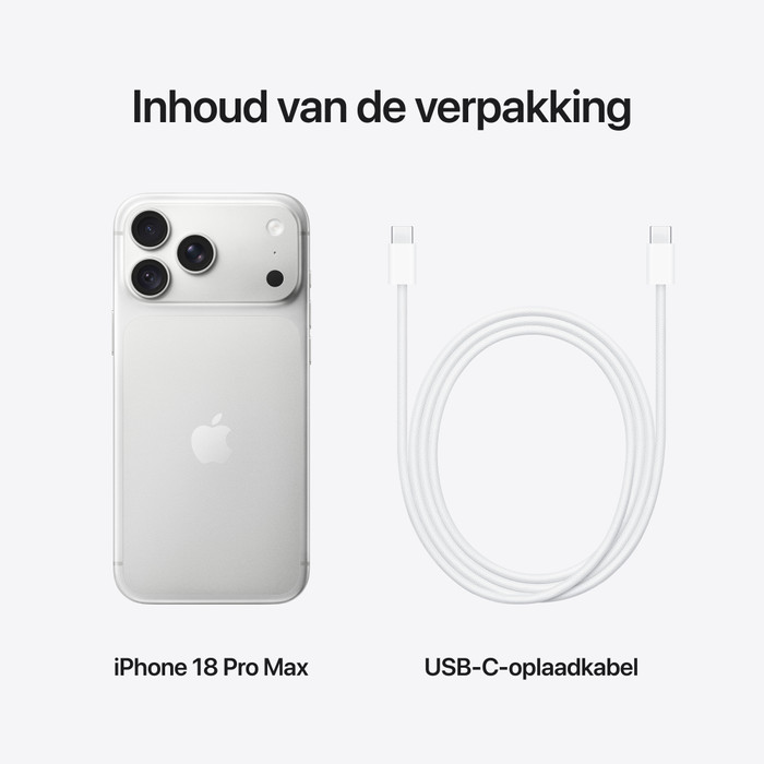 Apple iPhone 18 Pro Max 1TB Zilver visual leverancier