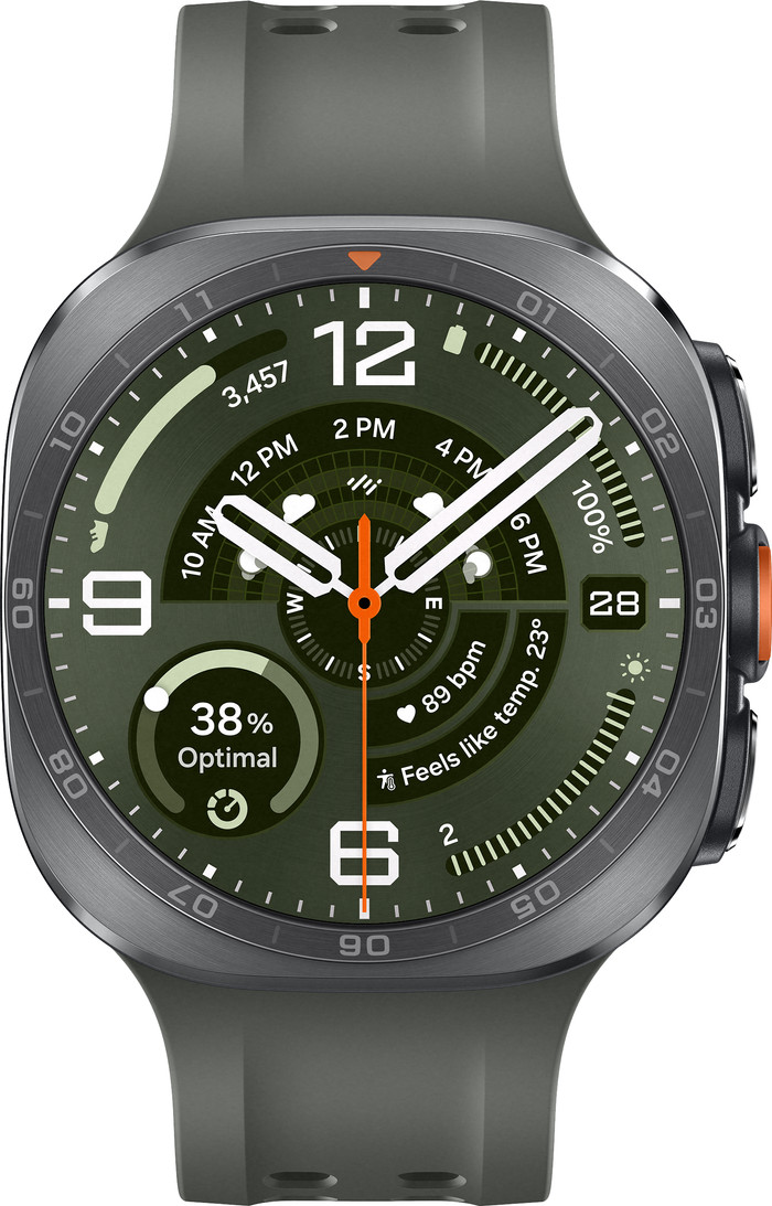 Samsung Galaxy Watch Ultra 2 5G Titanium Silver/Green 47mm front