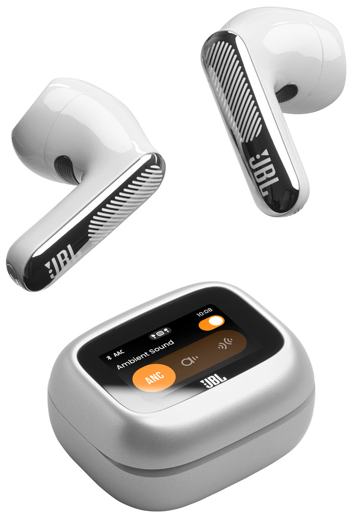 JBL Live Flex 4 Zilver voorkant