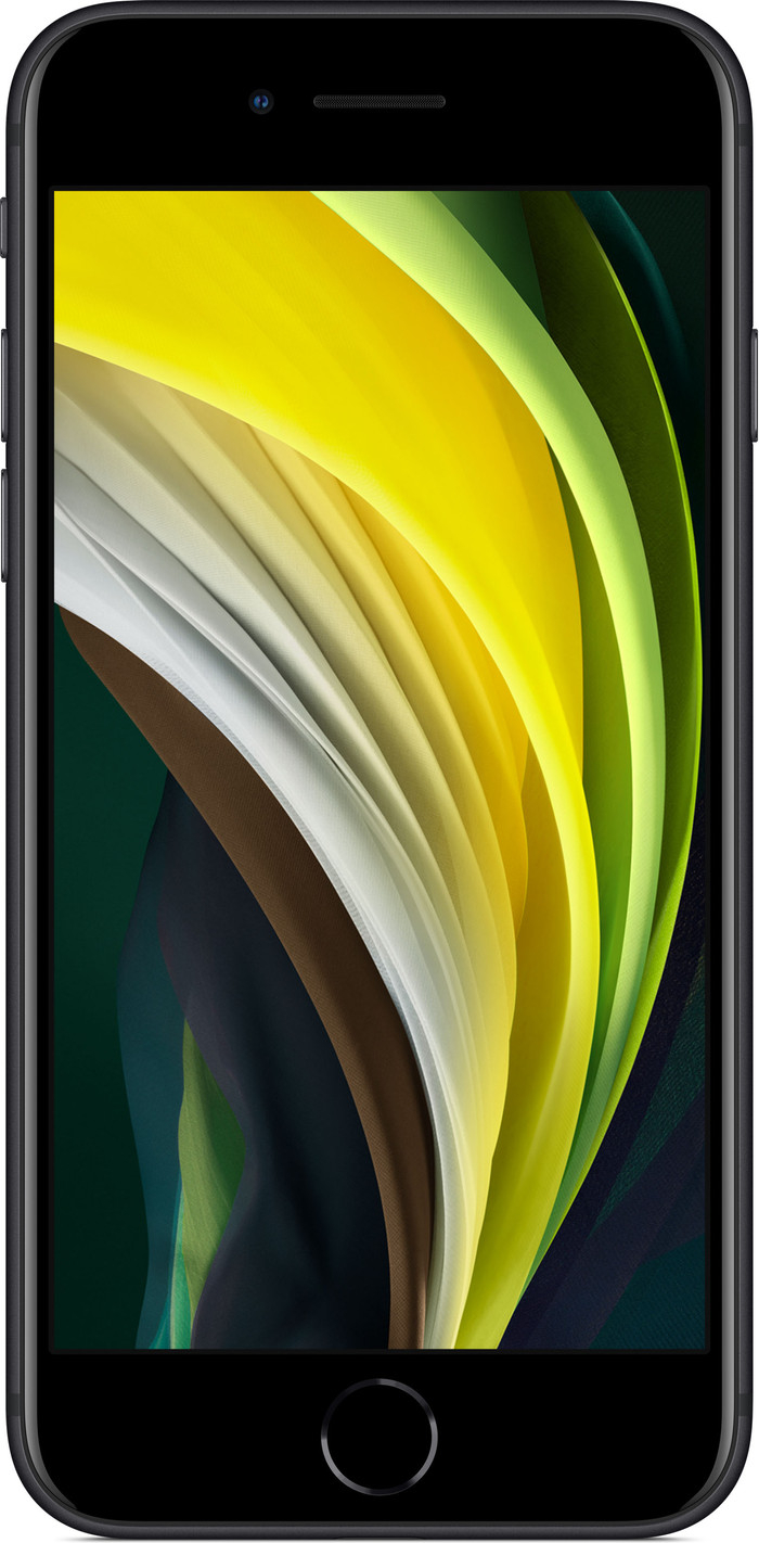 Refurbished iPhone SE 2020 128GB Zwart (Zichtbaar gebruikt) voorkant