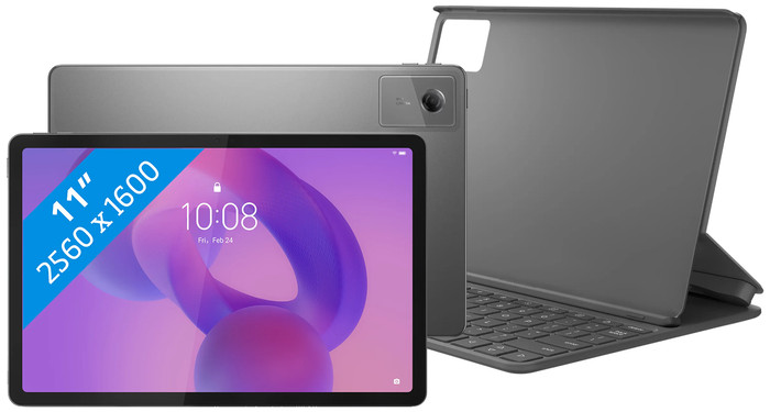 Lenovo Idea Tab 11 inch 128GB Wifi Grijs met Stylus + Toetsenbord Hoes QWERTY Main Image